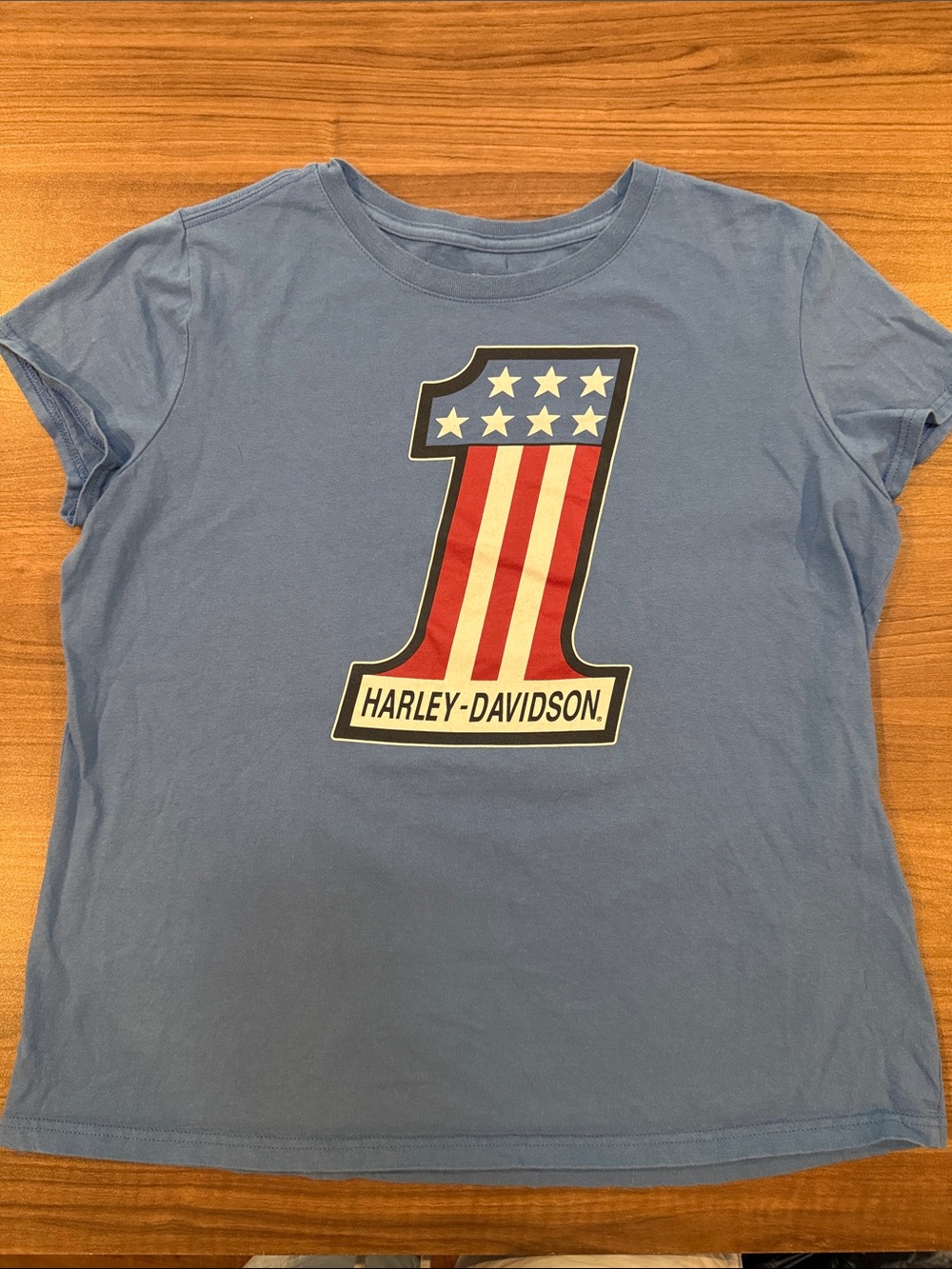 Harley-Davidson Blue Kids' Patriotic Number 1 Tee